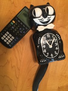 Cat clock and calculator