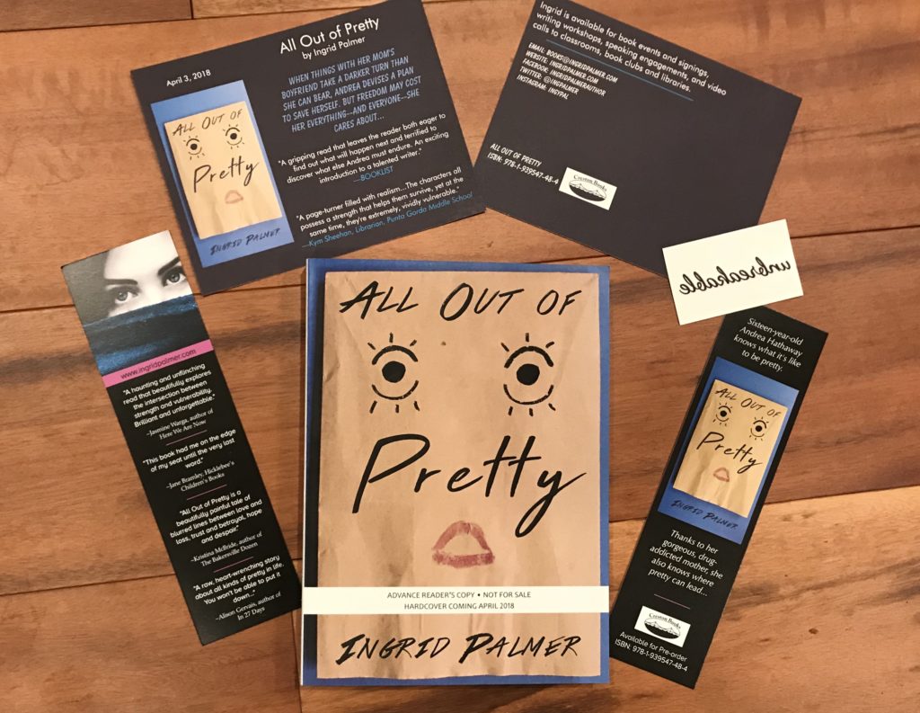 All Out of Pretty book and SWAG