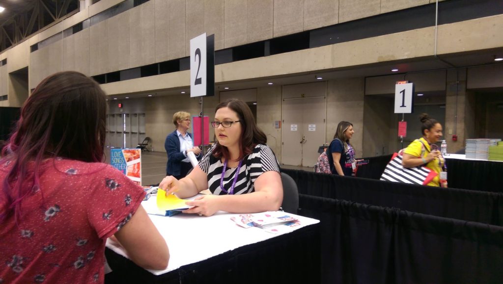 Jessica Pennington signing LOVE SONGS & OTHER LIES at TLA 2018.