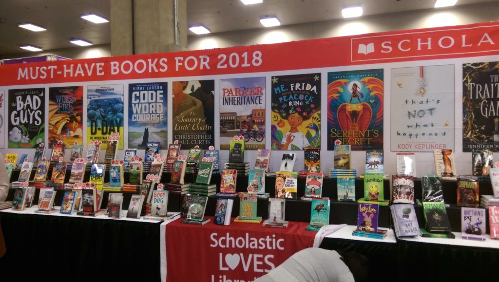 The Scholastic booth at TLA 2018.