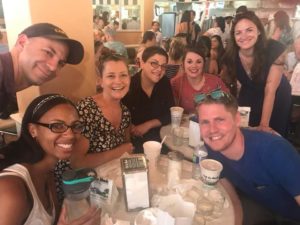 Author friends at Cafe Du Monde in New Orleans.