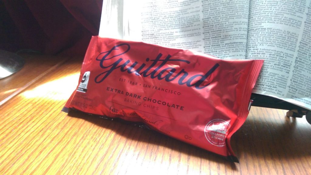 Writing fuel: Guittard Extra Dark Chocolate Chips