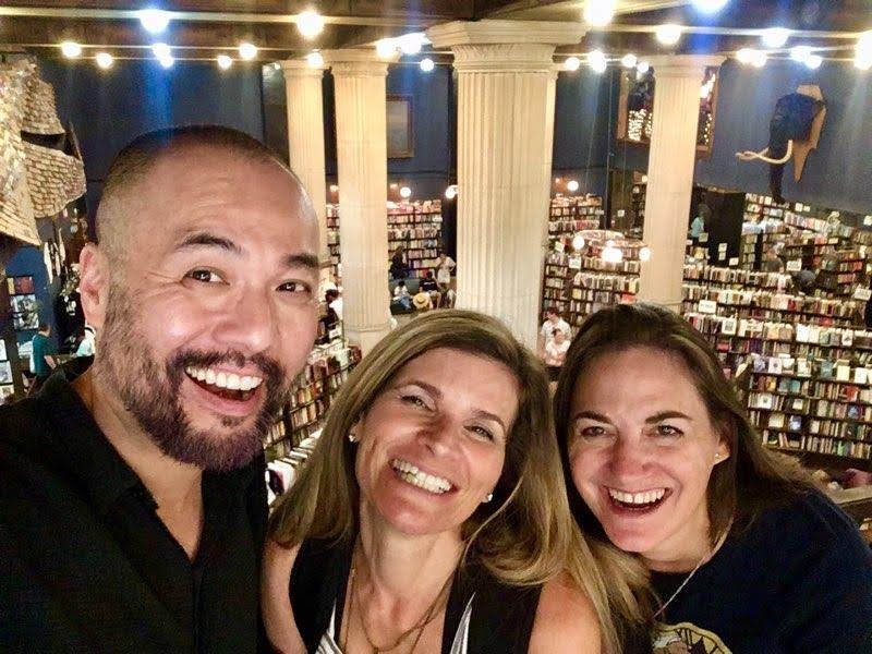 Henry Lien, Kim Tomsic and Samantha M Clark at The Last Bookstore.
