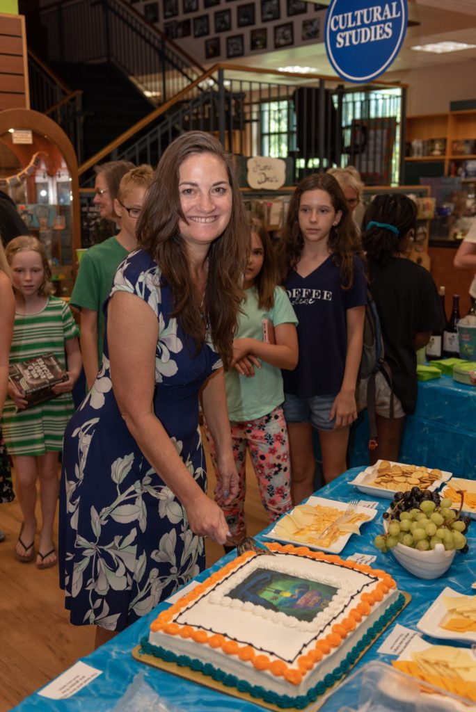 I got to cut the cake at THE BOY, THE BOAT, AND THE BEAST launch party.