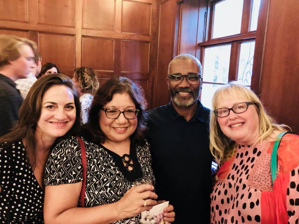 Me, Rita Painter, Don Tate and Cate Berry at the Texas Book Festival Author Lineup Reveal Party. Photo thanks to Don Tate.