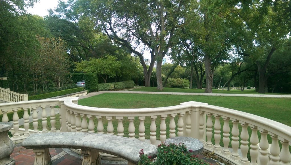 The beautiful garden at the house where the Texas Book Festival Author Lineup Reveal was held.