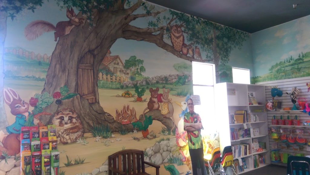 The wonderful mural at the Vroman's Bookstore children's department.
