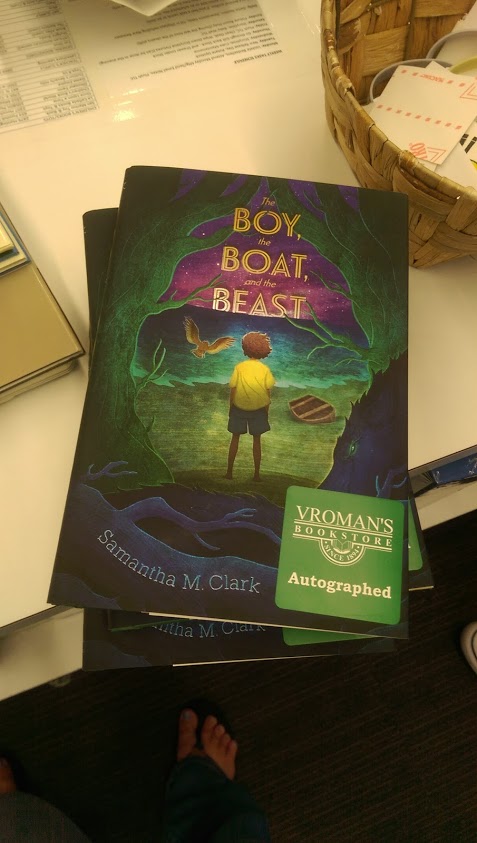 Signed copies of THE BOY, THE BOAT, AND THE BEAST at Vroman's Bookstore.
