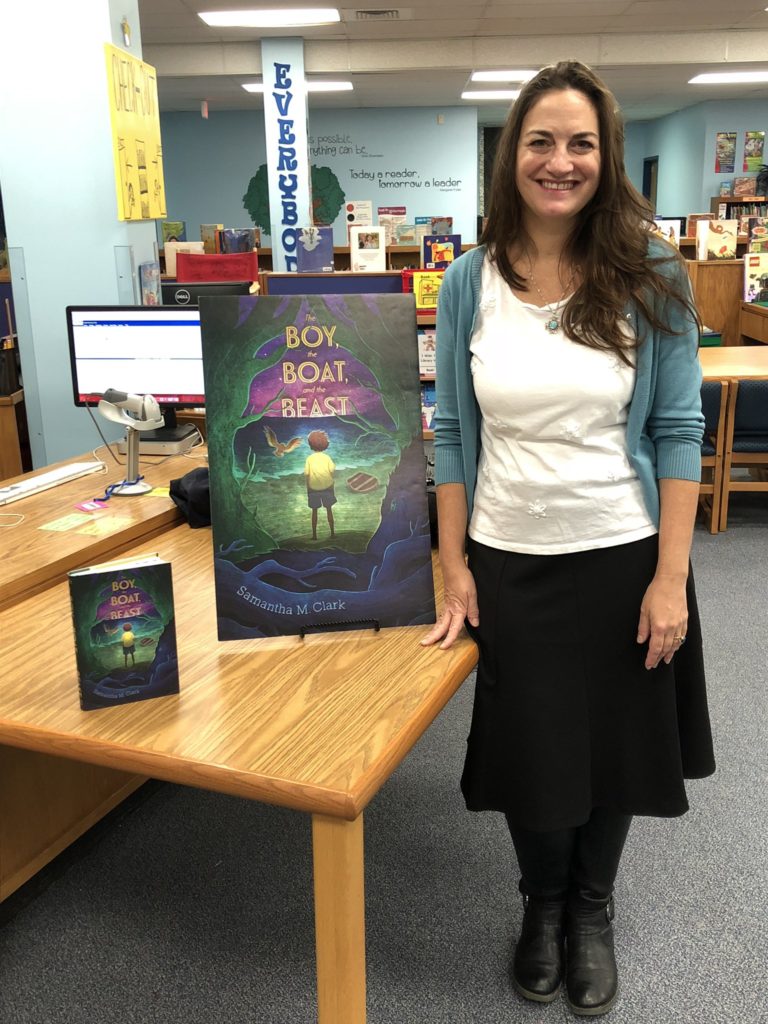 Samantha M Clark is ready for her closeup at Faubion Elementary.