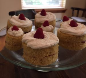 Victoria sponge with raspberry jam!