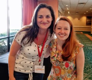 Author Samantha M Clark and editor Sarah Jane Abbott at the 2019 Austin SCBWI Writers & Illustrators Working Conference